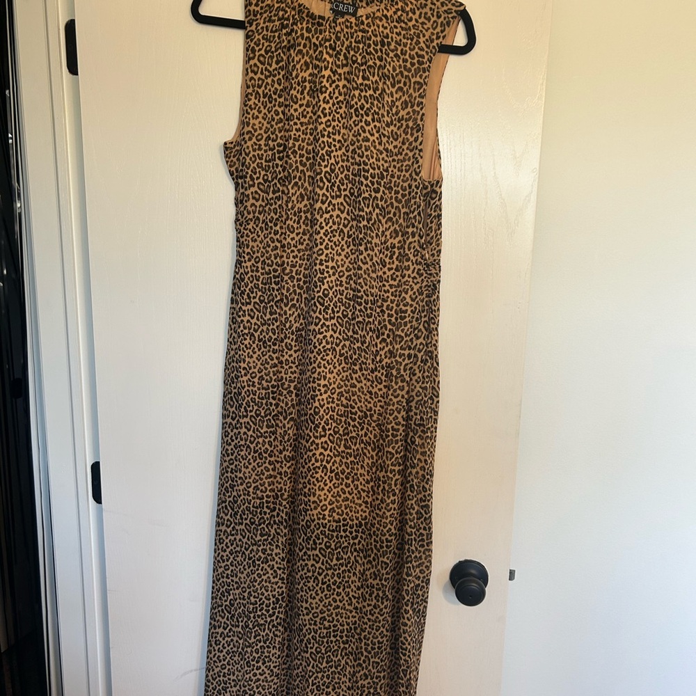 NWT J crew Leopard Print Sleeveless Maxi Dress